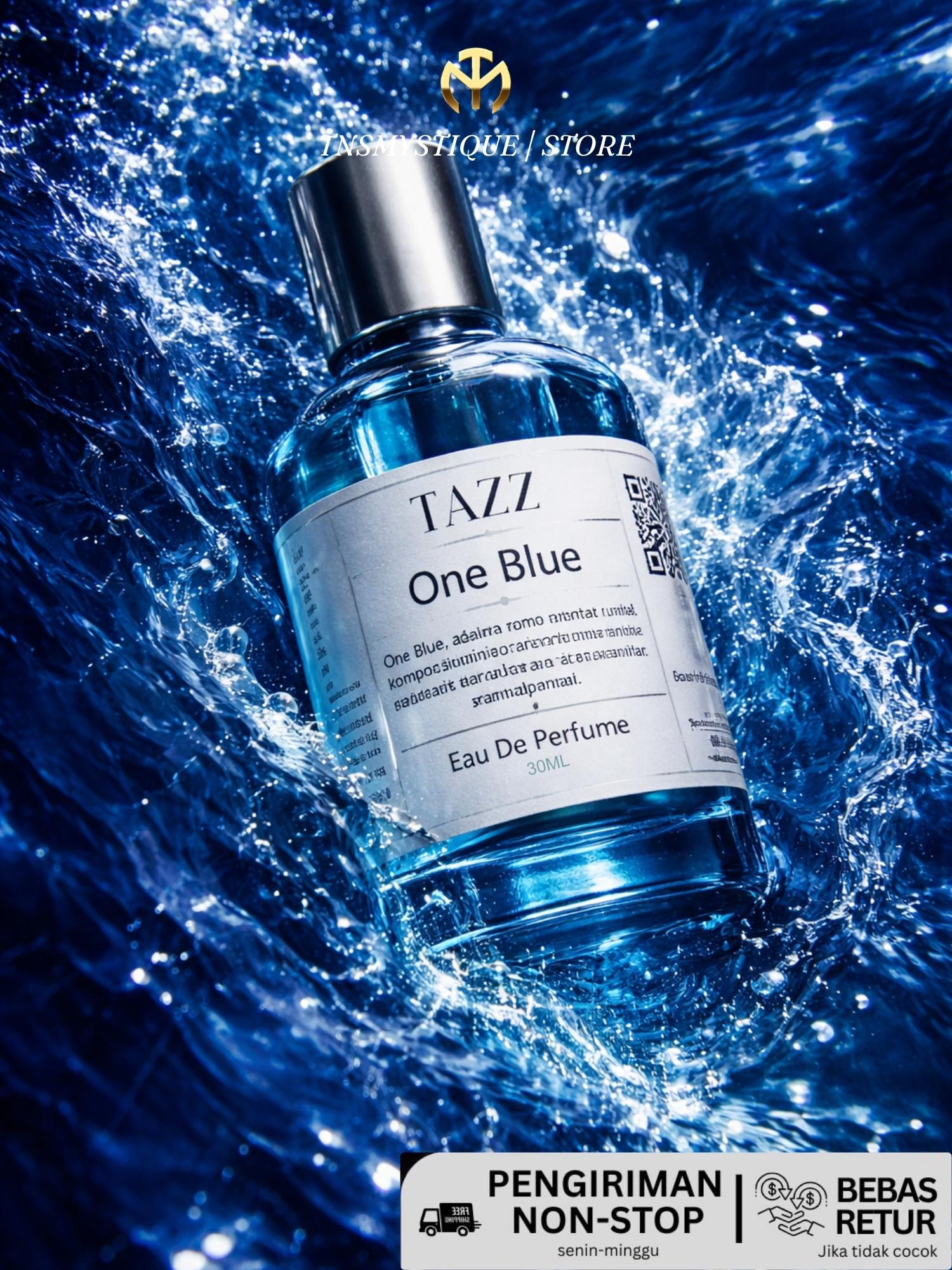 TNSMYSTIQUE TAZZ Parfum Cowok Edp 30ml One Blue Aroma Premium Maskulin Eau De Parfume Bersertifikat BPOM TNSMYSTIQUE TAZZ Parfum Cowok Edp 30ml One Blue Aroma Premium Maskulin Eau De Parfume Bersertifikat BPOM