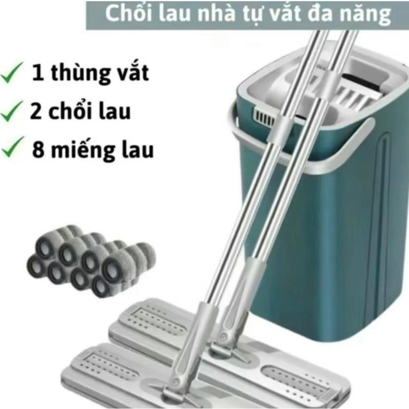 Bộ cây lau nhà Tự vắt thông minh , đầu xoay 360 Độ . Tiện lợi l