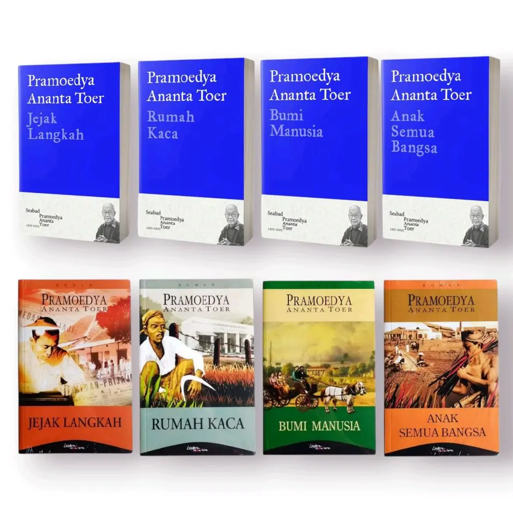 TETRALOGI PULAU BURU by PRAMOEDYA ANANTA TOER / BUMI MANUSIA / ANAK SEMUA BANGSA / JEJAK LANGKAH / RUMAH KACA