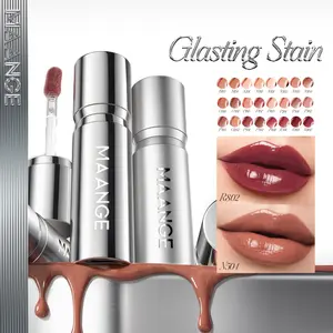 [Limited] MAANGE Glasting Stain Satin Glow Lip Tint 24 Warna – Lip Tint Glossy Transferproof Waterproof Melembapkan Bibir Gelap Tahan 16 Jam dengan Satin Finish Premium