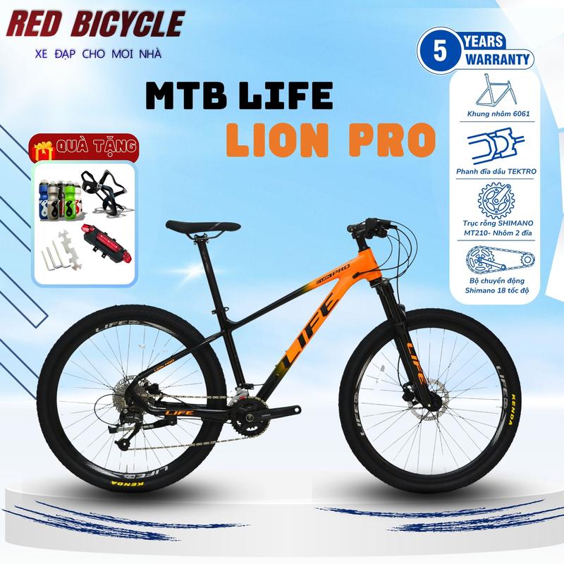 SALE Xe Đạp Thể Thao Địa Hình MTB LIFE LION PRO Đề Shimano - Phanh Dầu TEKTRO - Phuộc Dầu -Trục Rỗng