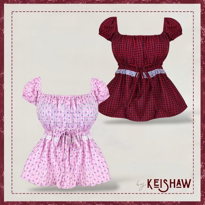  Daisy Whimsy - Áo Babydoll Hai Dây Rút Eo 