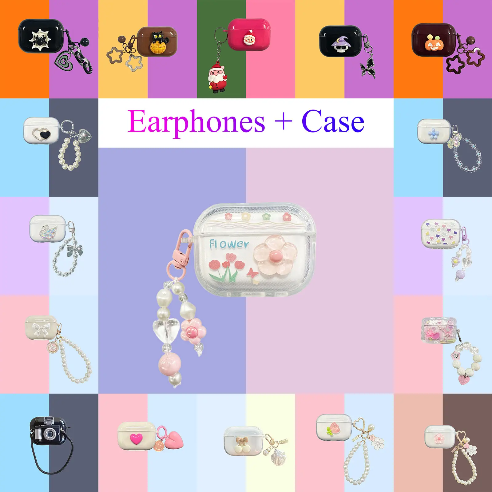 Saury-PH 5th generation 1 cartoon silicone earphones shell，bluetooth earphones shell，wireless earphones shell，earphones wireless shell（earphones+Earphones case）