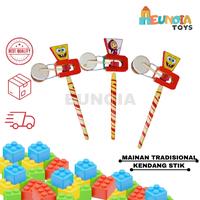 Gambar Ontong ontong Mainan Anak Stick Stik Kendang Putar Etek etek Gambar Karakter - spongebob dari Eunoia Toys Kab. Blitar 1 Tokopedia