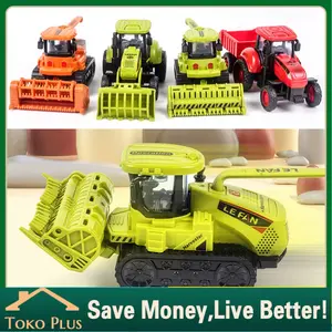 Diecast Tractor Harvester Farm Vehicle Car Model Kids Toy Xmas Gift Birthday - Miniature Diecast Mobil Harvester