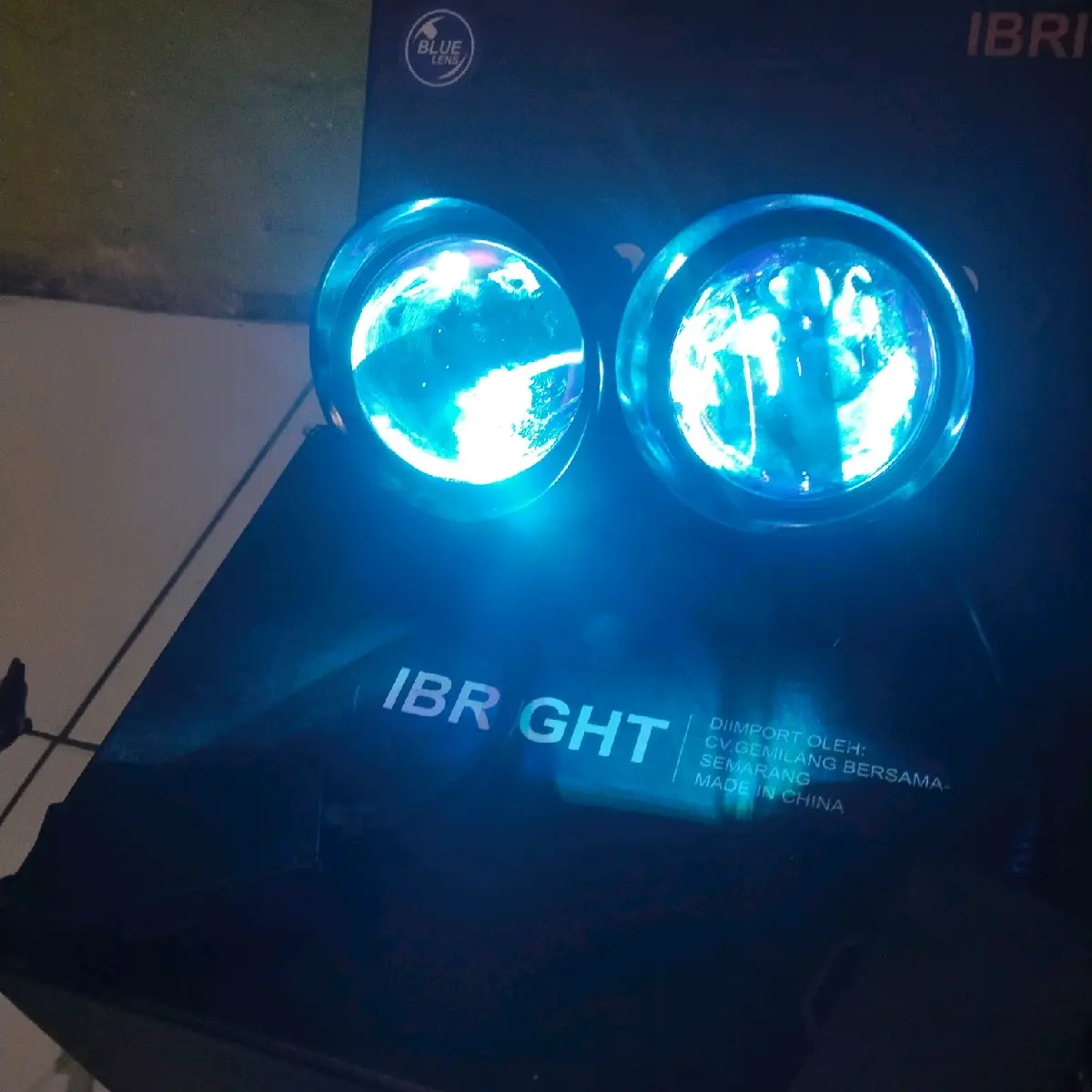 i bright sepasang lampu poglamp 3inch blue es lens c990 dengen devil enye foglamp honda toyota sepasang lampu