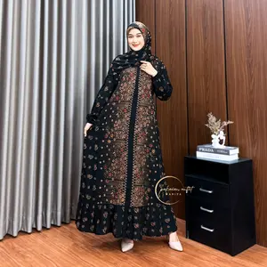 Gamis Rayon Set Hijab Storjoan LD Jumbo Terlaris Pakaian Wanita Desain Elegan Dan Nyaman