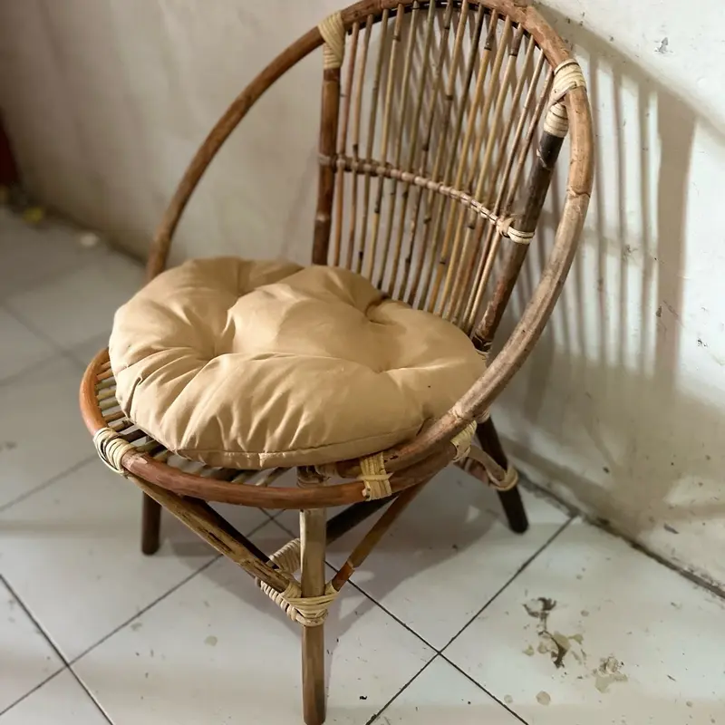 (Ready stok) 1 set kursi teras rotan model momon free bantal Furniture Asli 7