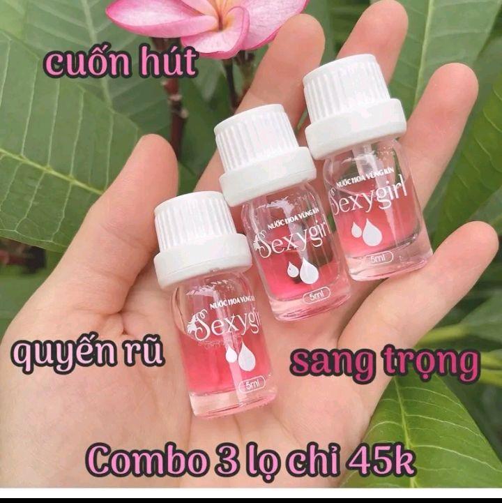  { COMBO 3 LỌ GIÁ GỐC } Nước Hoa Vùng Kín 5ML 1 Lọ Màu Hồng - Mùi Thơm Quyến Rũ  Sang Trọng  Cuốn Hút Lưu Hương Lâu 