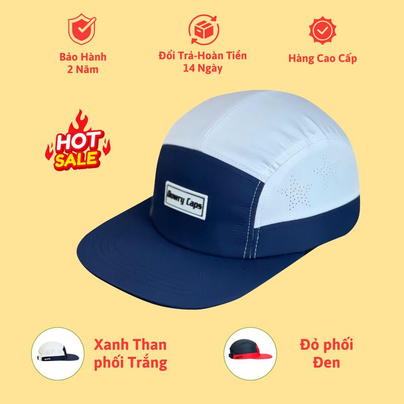 Mũ snapback phối màu cao cấp Dowry nón snapback vải dù thể thao siêu nhẹ họa tiết ngôi sao thông thoáng