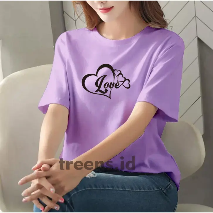 KAOS OBLONG WANITA /BAJU KAOS ATASAN WANITA LOVE4 / T-SHIRT WANITA LOVE4 3