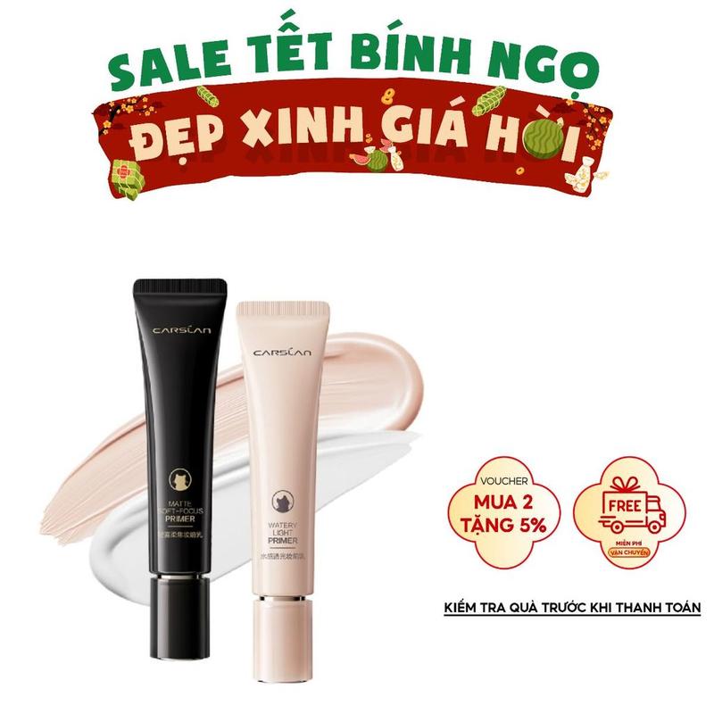 Kem lót Carslan dưỡng ẩm kiểm soát dầu che khuyết điểm làm đầy nếp nhăn 35g Matte Nữ Cosmetic Women Mỹ Phẩm