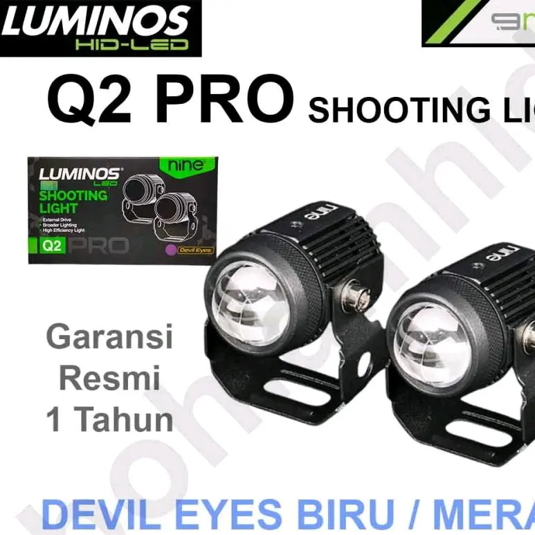 Lampu Tembak LED LASER LUMINOS Q2 Pro Motor 2 Warna Putih Kuning 32w