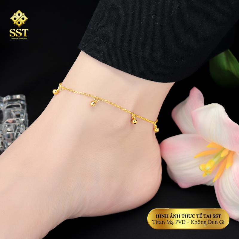 Lắc chân bi chuông xinh xắn Titan bền đẹp không đen gỉ SST Official Store LC89