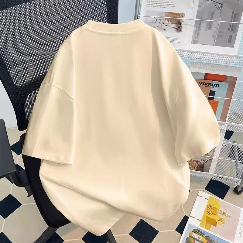 Áo Thun In Hình Hoạt Hình, Bộ Sưu Tập Mùa Hè Mới, 100% Cotton, Cổ Thuyền Trang Phục Cặp Đôi Hợp Xu hướng Áo Thun Thường Ngày Ngắn Tay 2