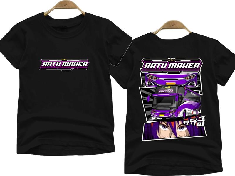Kaos anak laki laki gambar bus ratu maher baju kaos anak murah usia 2-10 tahun bahan katun 0