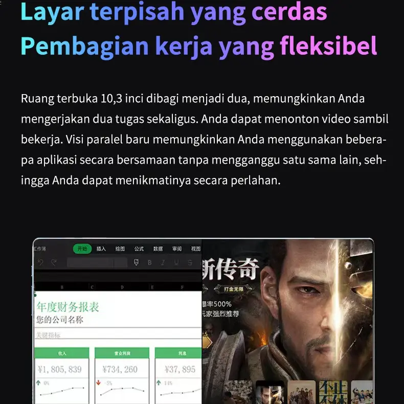 Han.Z MatePad H13 Pro 10.3" Tablet [16GB+1TB] | Pengalaman Pro Layaknya PC | 120Hz OLED Real Color FullView Display | Ultra-tipi 8