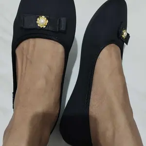 Jifffly Sepatu Ballet Wanita dari Karet, Tersedia dalam Ukuran 37-40, Desain Elegan dengan Pita Cantik