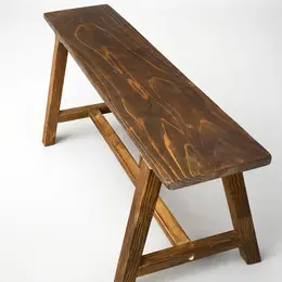 Ghế dài gỗ thông 100x20x45cm quán cafe, quán ăn vintage