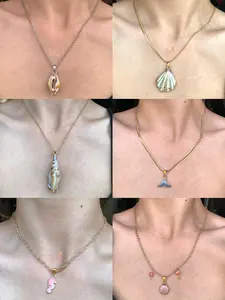 MERMAID TRINKETS NECKLACE MUTIARA LAUT HEWAN LAUT AESTHETIC BISA COD