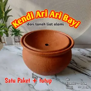 Kendi / Pendil Ari Ari Bayi Dari Tanah Liat Alami murah Meriah
