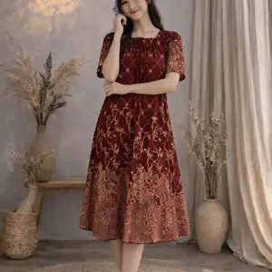 DRESS FUJI AMIRA Rayon Premium Tebal Busui Wanita Jumbo Motif Kekinian Nyaman