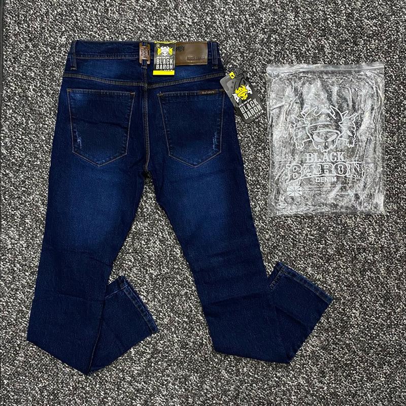 Celana jeans panjang sobek pria BLACK BARON slimfit 28-33 Keren Nyaman 1