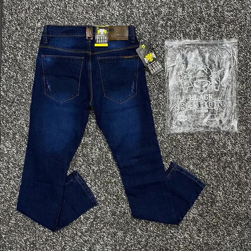 Celana jeans panjang sobek pria BLACK BARON slimfit 28-33 Keren Nyaman 1