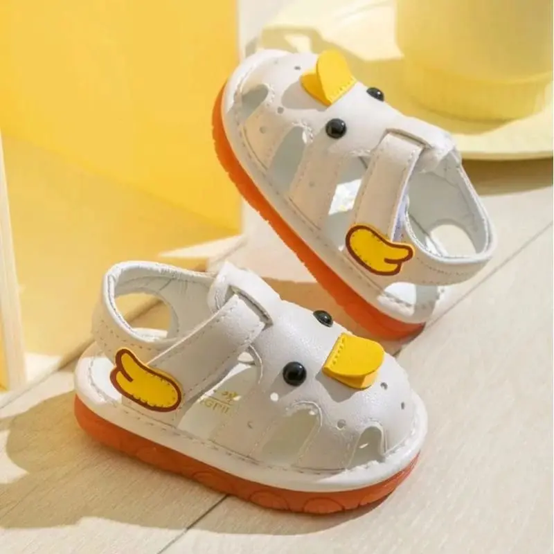 Sandal Anak Bunyi Usia 1 sampai 3 tahun Bebek Lucu trendy fashion kaki anak perempuan dan laki-laki Anak-Anak Karet Motif Sepatu 3