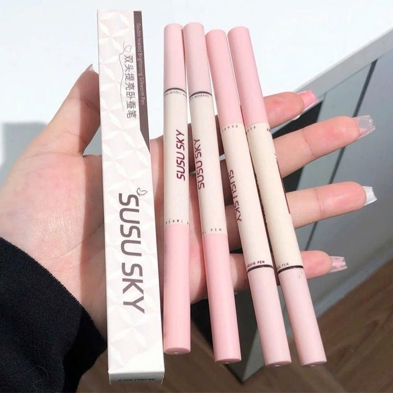  Bút kẻ mắt 2 đầu kẻ mắt và bọng mắt lâu trôi có nhũ lấp lánh - Nữ 