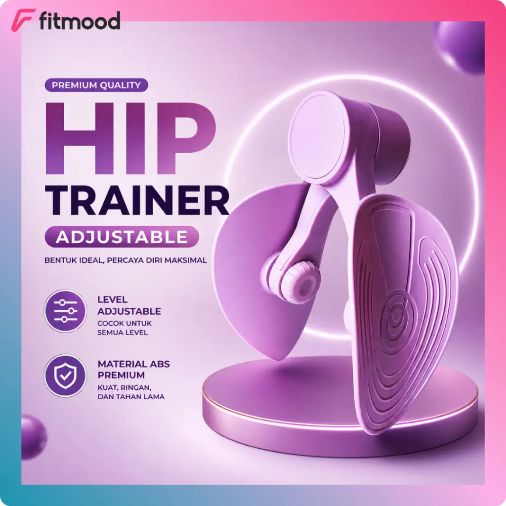 Hip Trainer Alat Fitness Senam Adjustable ABS Alat Pelatih Otot Panggul Paha