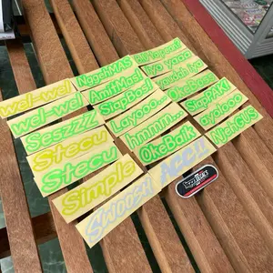 Sticker Cutting Viral Bisa Request Kata dan Warna - Bahan Berkualitas Tidak Mudah Luntur