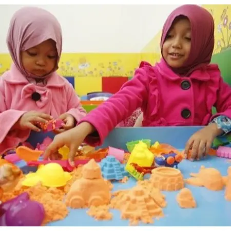 Mainan Anak Paket Hemat KOMPLIT Pasir Ajaib 1 kg - Box Mini Cetakan Sekop Alat Ukir 5