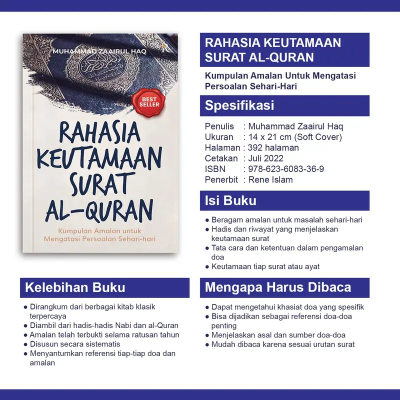 Rene Islam Buku Agama Rahasia Keutamaan Surat al-Quran - Soft Cover karya Muhammad Zaairul Haq 1