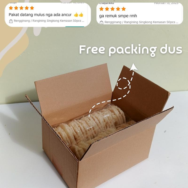 Rengginang Singkong 30pcs Mentah Campur Rasa Bawang dan Terasi Asin Food Goreng 4