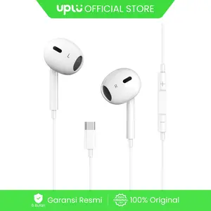 UPLU Headset Kabel Type-C In-ear Wired Earphone Handsfree HiFi Stereo HD Call Anti Delay Peredam Kebisingan Suara 360° Fleksibel TPE Garansi Resmi