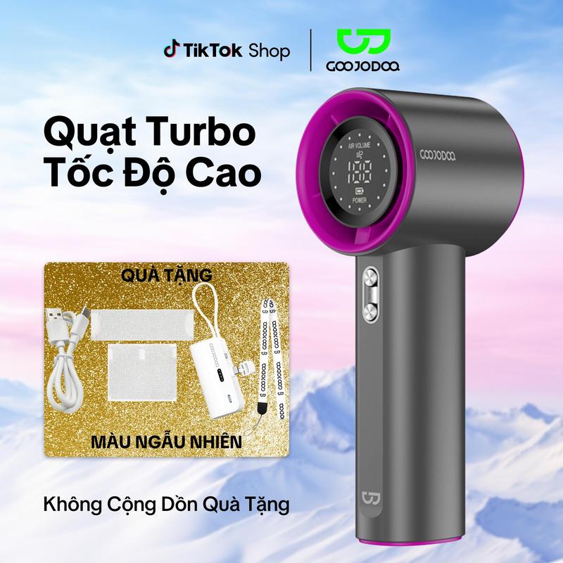 Quạt Cầm Tay GOOJODOQ Tốc Độ Cao Gió Mạnh 100 Tốc Độ Có Thể Điều Chỉnh Màn Hình LED Pin Cầm Tay Im Lặng Kích Thước Nhỏ Pin 3600mAh Quạt Cầm Tay 1 + Món Quà Miễn Phí Dây Đeo 1 + Vỏ Bảo Vệ 1 + Sạc Dự Phòng 1