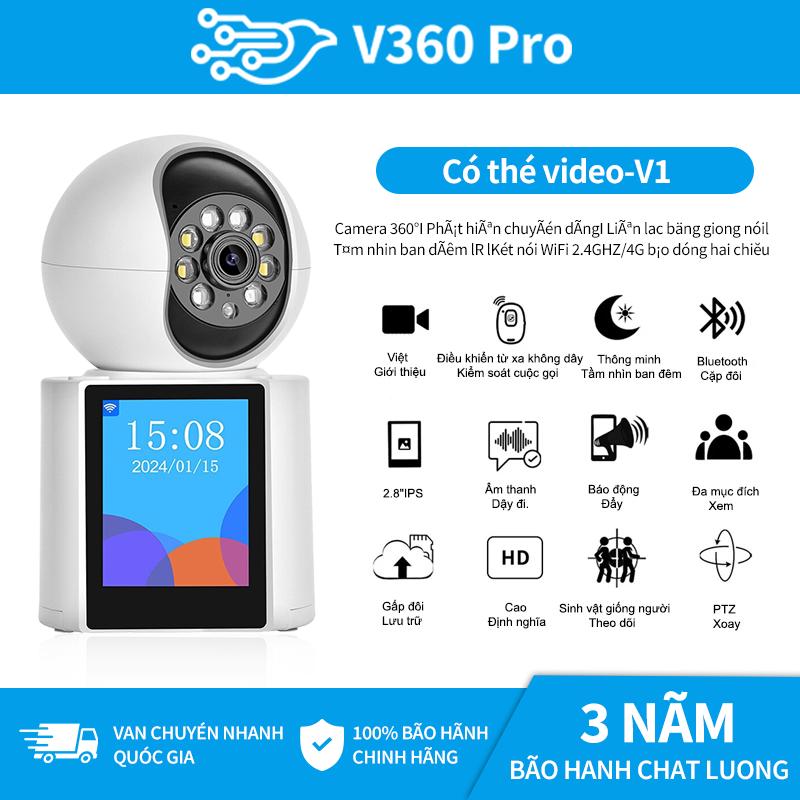  Camera Giám Sát Trong Nhà V360 pro Hỗ trợ cuộc gọi video 2 chiều,ban đêm có màu sắc quay 360 độ 