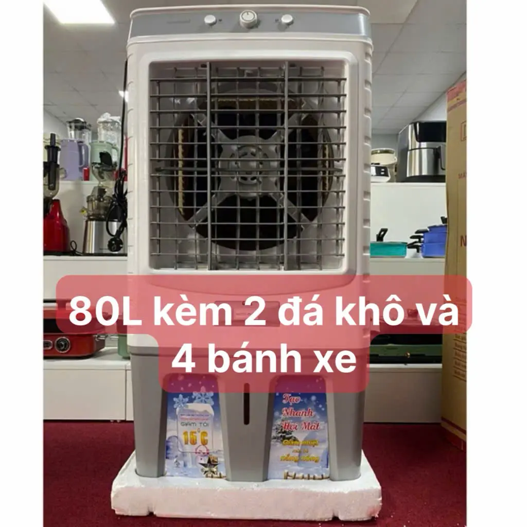 Quạt điều hòa hơi nước 80L Quạt hơi nước, bảo hành 12 tháng
