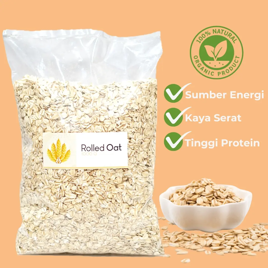 Rolled Oat 1 Kg Oatmeal Menu Sarapan Sehat