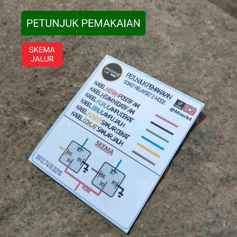 RELAYSET 2 MODE + RELAY. untuk lampu jauh dan dekat atau putih dan kuning seperti D2 Laser 5
