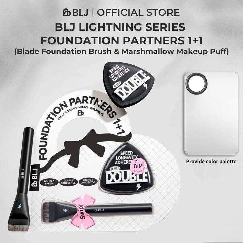 Bộ Kết Hợp Mút Đánh Phấn Và Cọ Trang Điểm, BLJ Bông Đánh Phấn, Nhẹ Và Dễ Thoa, Dụng Cụ Trang Điểm, Để Tạo Ra Vẻ Ngoài Trang Điểm Tự Nhiên