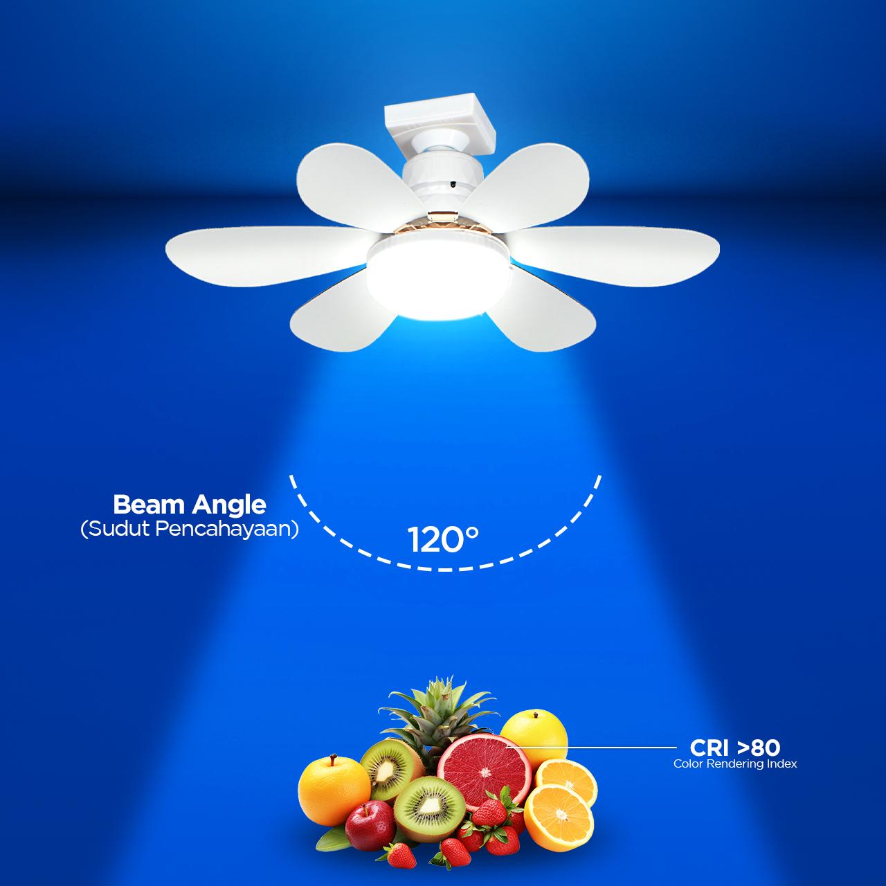 Hannochs Lampu Kipas Angin Plafon LED 2in1 Windy Fan light 15W CCT E27 23Inch - Multifungsi Dengan Peredupan Remote Control Hannochs Lampu Kipas Angin Plafon LED 2in1 Windy Fan light 15W CCT E27 23Inch - Multifungsi Dengan Peredupan Remote Control