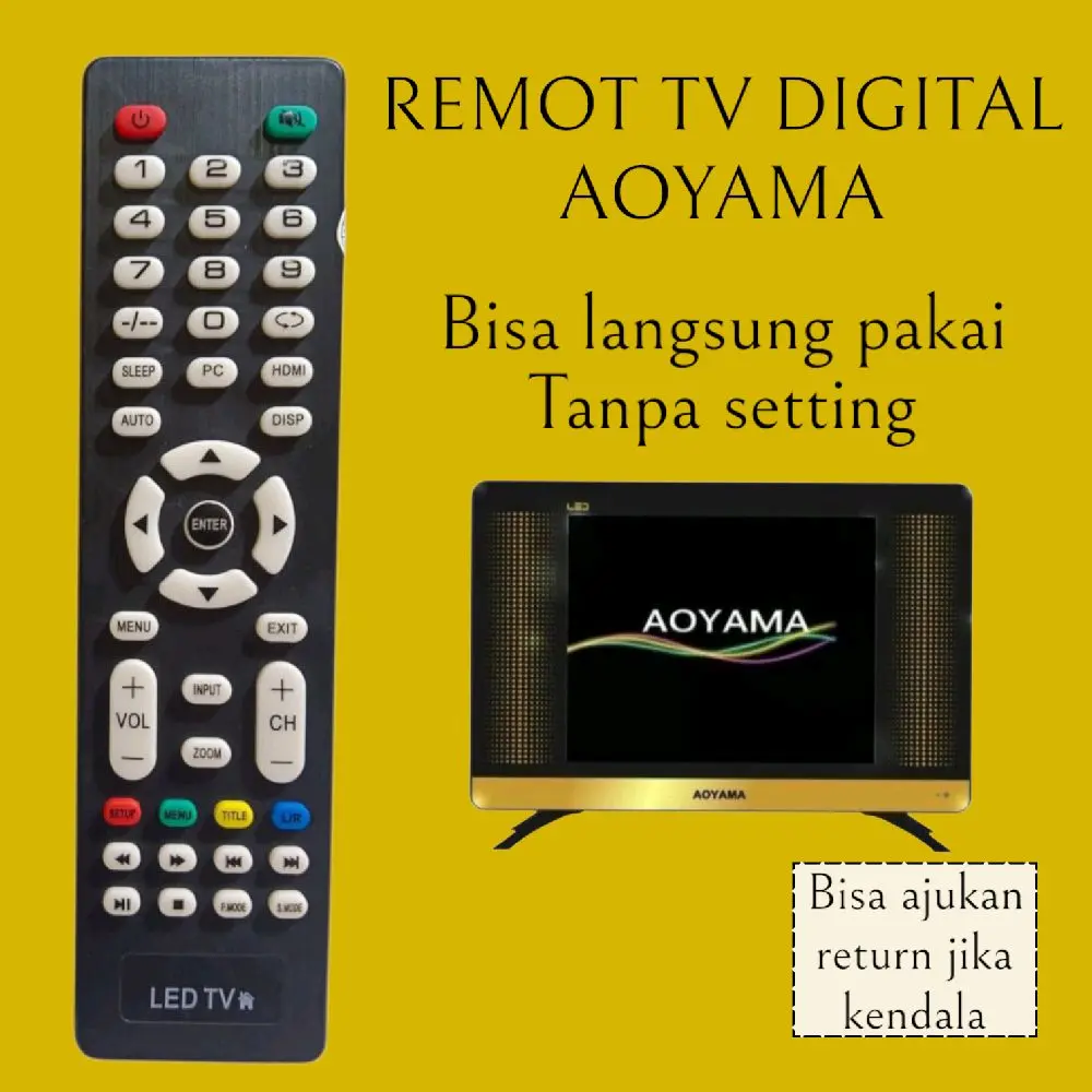 Remot Tv lcd led digital Aoyama