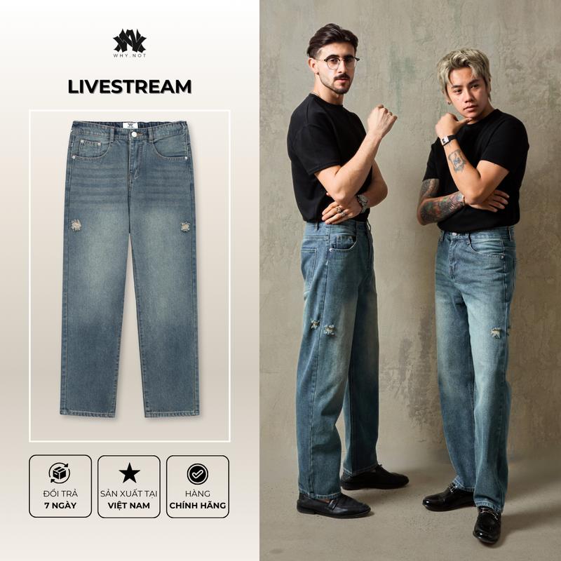 [LIVE] Quần Jean Form Reguler Silver Sky Rách Cạnh | Quần Bò Rách Cạnh Why.Not | Quần Jeans Rách Nam Nữ