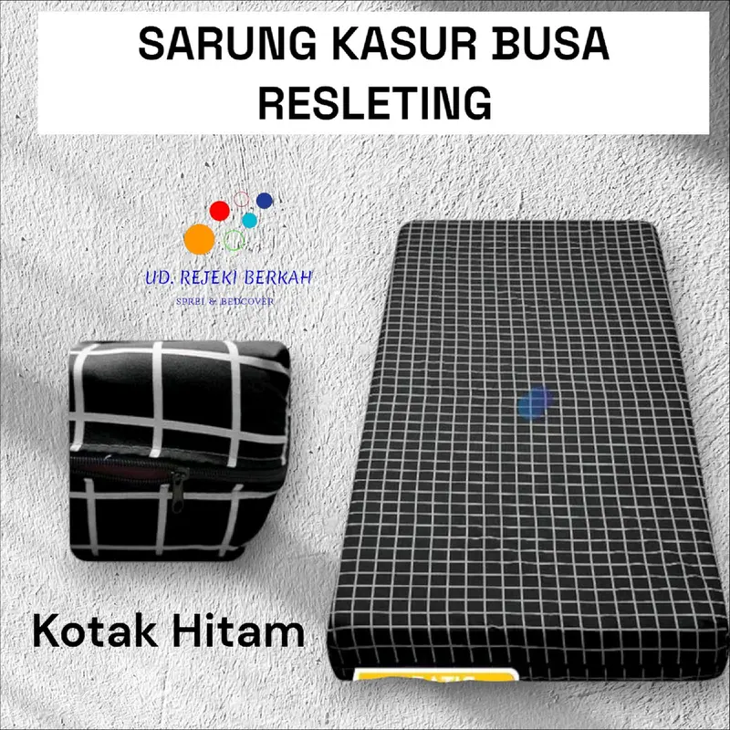 Sarung Kasur Busa Resleting Polyester Halus & Lembut Kain 200/180/160/140/120/100/90/80/70 Non Bantal Guling Non Bedcover 7