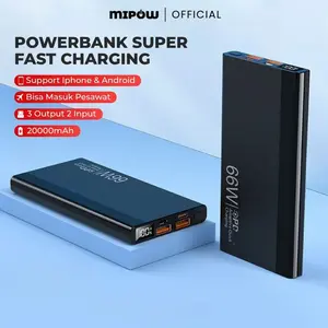 MIPOW 66W Powerbank Fast Charging 20000mAh Smart LED Display USB Type C Flight Friendly