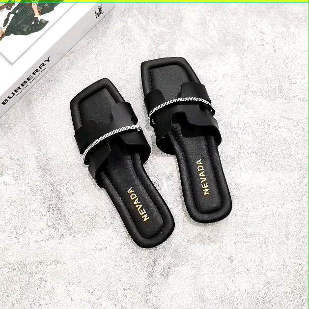 Sandal Korea Teplek Terbaru Model H Diamond - NANA STORE - Wanita, Sendal Cewek Canvas 5