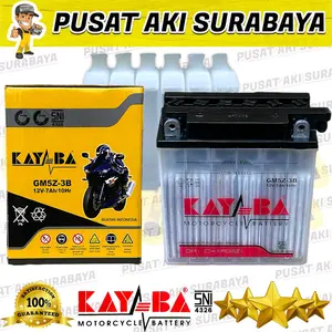 TERMURAH ACCU KAYABA GM5Z MOTOR CEVIRA SPIKE SHOGUN 110 SATRIA LUMBA TITAN F1 ZR ACCU  MTX5AL YB5LB YT7C GT6A