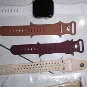 Tali Jam Tangan Print Silicone Strap for IWatch 49 mm 45mm 44mm 42mm 41mm 40mm 38 mm Soft Sport Engraved Band Women Silicone Flower Printed Strap for Apple Watch Series 11 10 1 2 3 4 5 6 7 8 9 SE 3/2/1 Ultra 3/2/1 Smartwatch Accessories